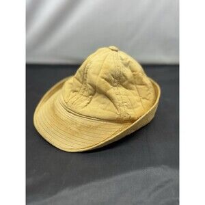 Vintage 1950s Drybak Khaki Canvas Hunting Cap Cotton Foldable Ear Flap